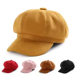 Kobiety Vintage piekarz chłopięca czapka moda elegancki Beret kapelusz jesień zima nowe kapelusze Retro Casual malarz czapki Retro