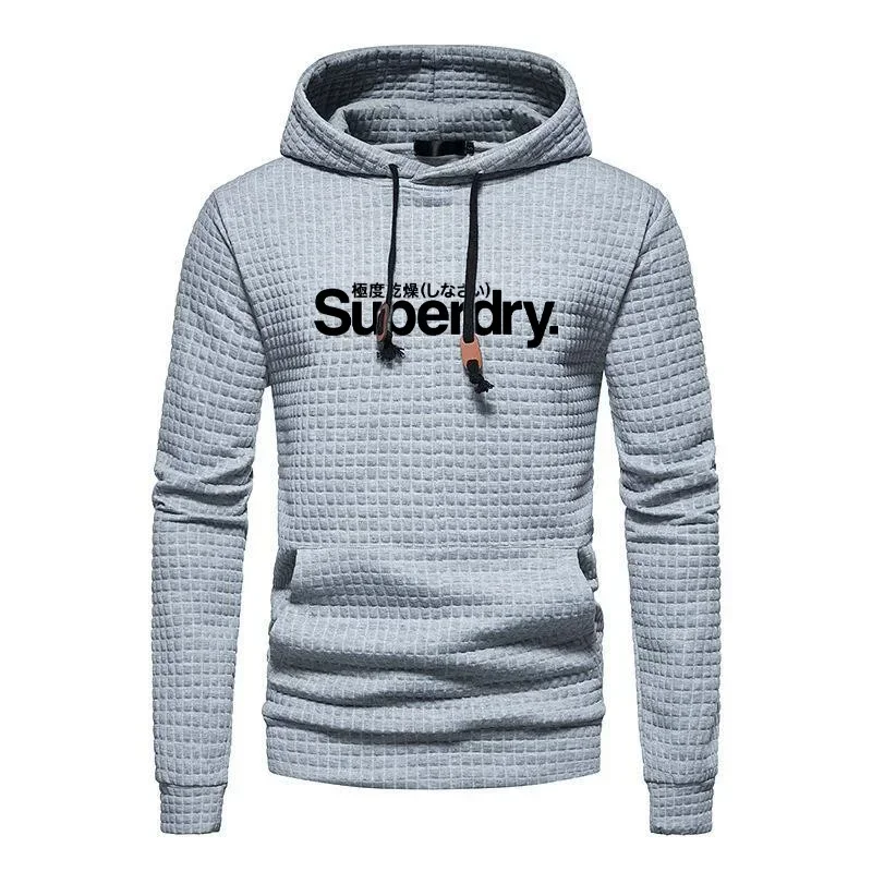 

Spring and Autumn hooded men's sports leisure fitness jogging hooded top Comfortable hooded jumper sports elastic casual wear