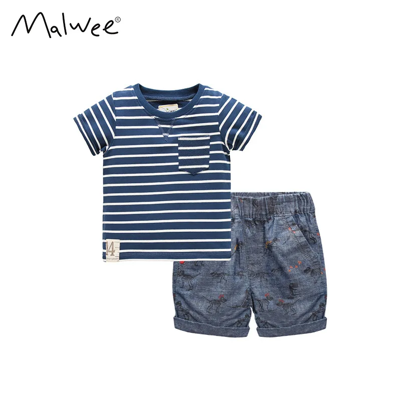 Children's clothing summer new children's short-sleeved set medium and children's short-sleeved shorts two-piece set boys' suit