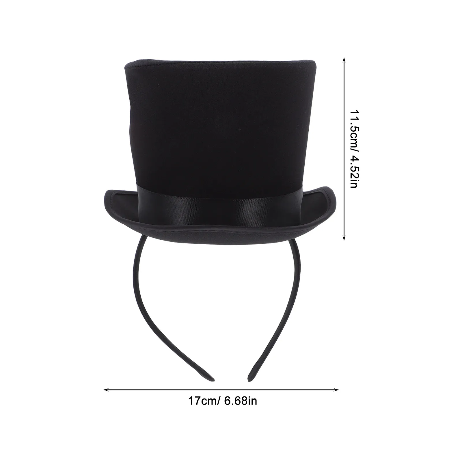 Mini Black Top Hat Hairband Creative Small for Women Stage Performance Photo Prop Party Favors Holiday Celebration