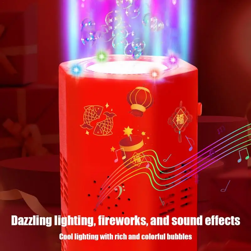 

20 holes Fireworks bubble machine bubble blower on the ground electronic automatic landing Spring Festival gift New Year toys