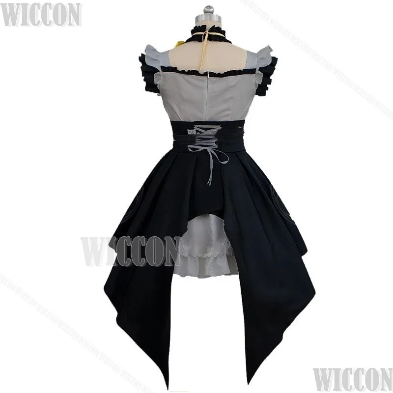 w;3.c\6;h'8/Iochi Mari Game Blue Archive Cosplay Costume Lolita Dress Black Uniform Wig Ears Hairband Women Halloween5'u.9;m\4/p - view 4