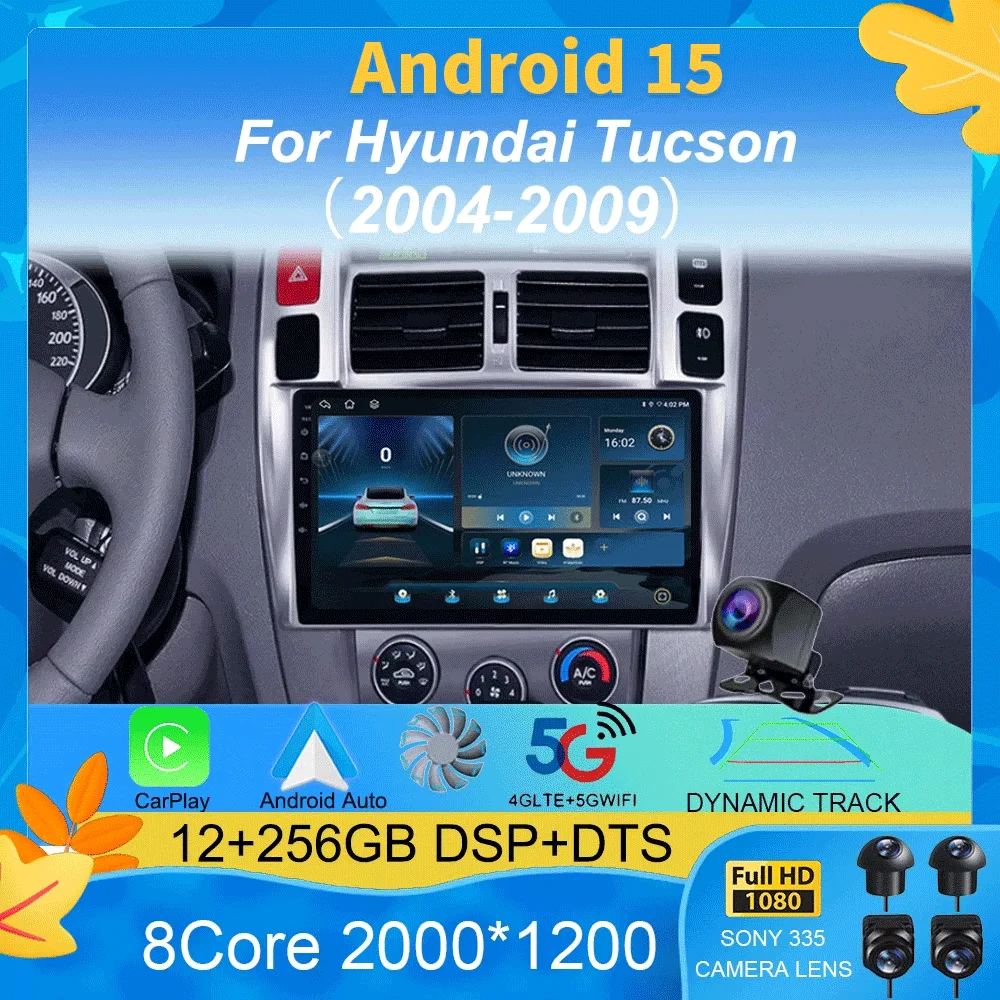

Car Radio Android 15 For Hyundai Tucson 2004 2005 2006 2007 2008 2009 Multimedia Video Player Stereo GPS Navigation Carplay QLED