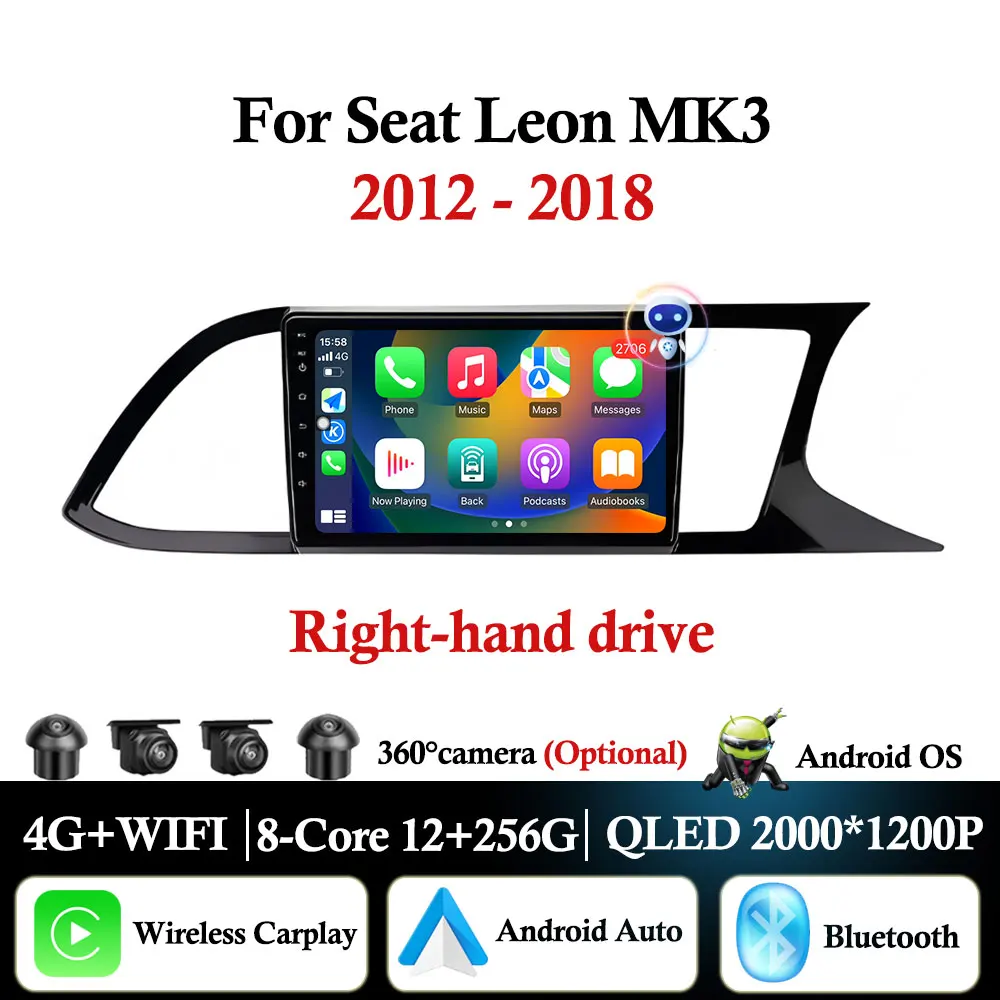

Android 16 для Seat Leon MK3 2012-2018 (праворульные модели) GPS-навигация, автомобильная мультимедийная система, DSP, стерео, Wi-Fi+4G, Bluetooth
