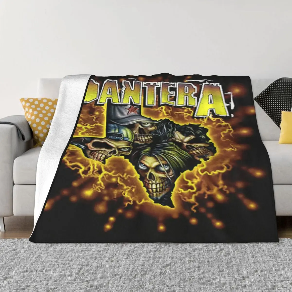 Pantera Flames 1898 Home Quilt For Bed Custom Blanket Personalized Throw Blanket