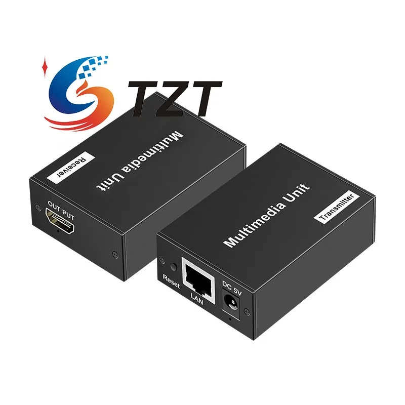 

TZT 200M/60M/250M HDMI-compatible Extender 1080P TCP/IP Ethernet Cable Extender Transmitter and Receiver