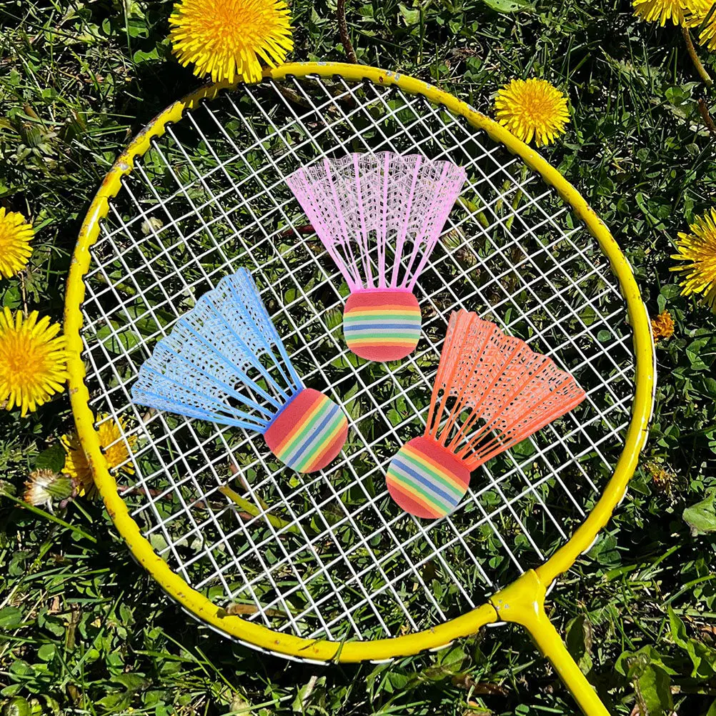 

24Pcs Colorful Shuttlecocks Oversized Head Foam Plastic Badminton for Indoor Outdoor Practice Beginner Sports Activity Set