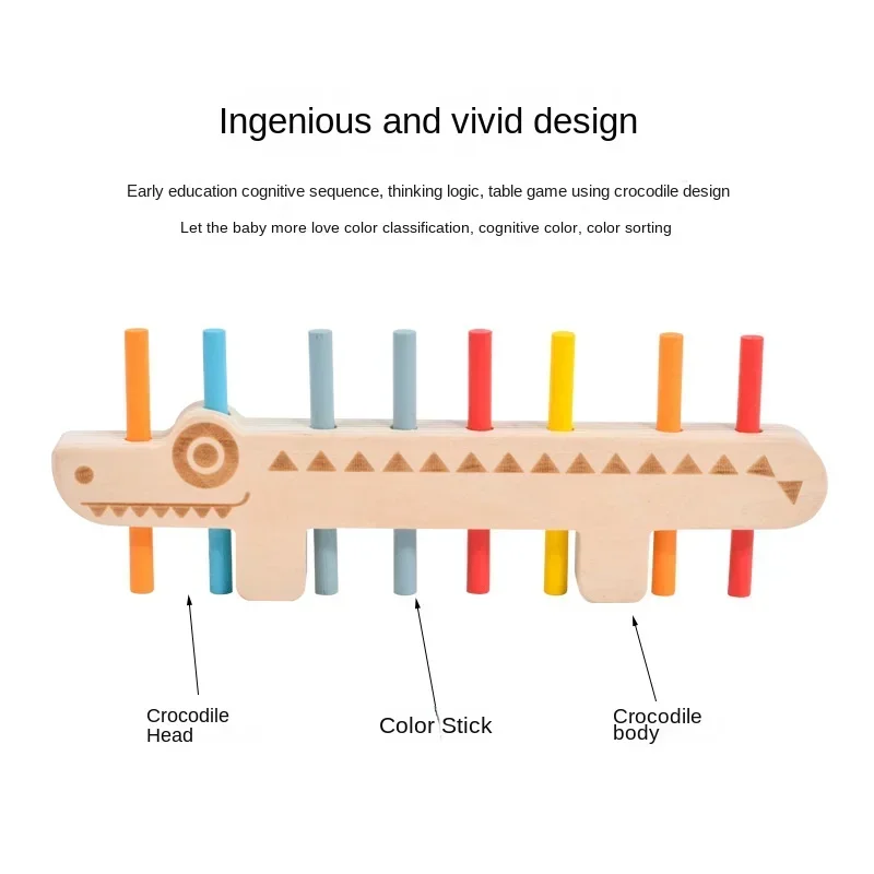 Brinquedos montessori para crianças, brinquedos educativos de cognição colorida de madeira, jogos de equilíbrio, brinquedos de matemática, brinquedo de motor fino para crianças de 2 anos ou mais