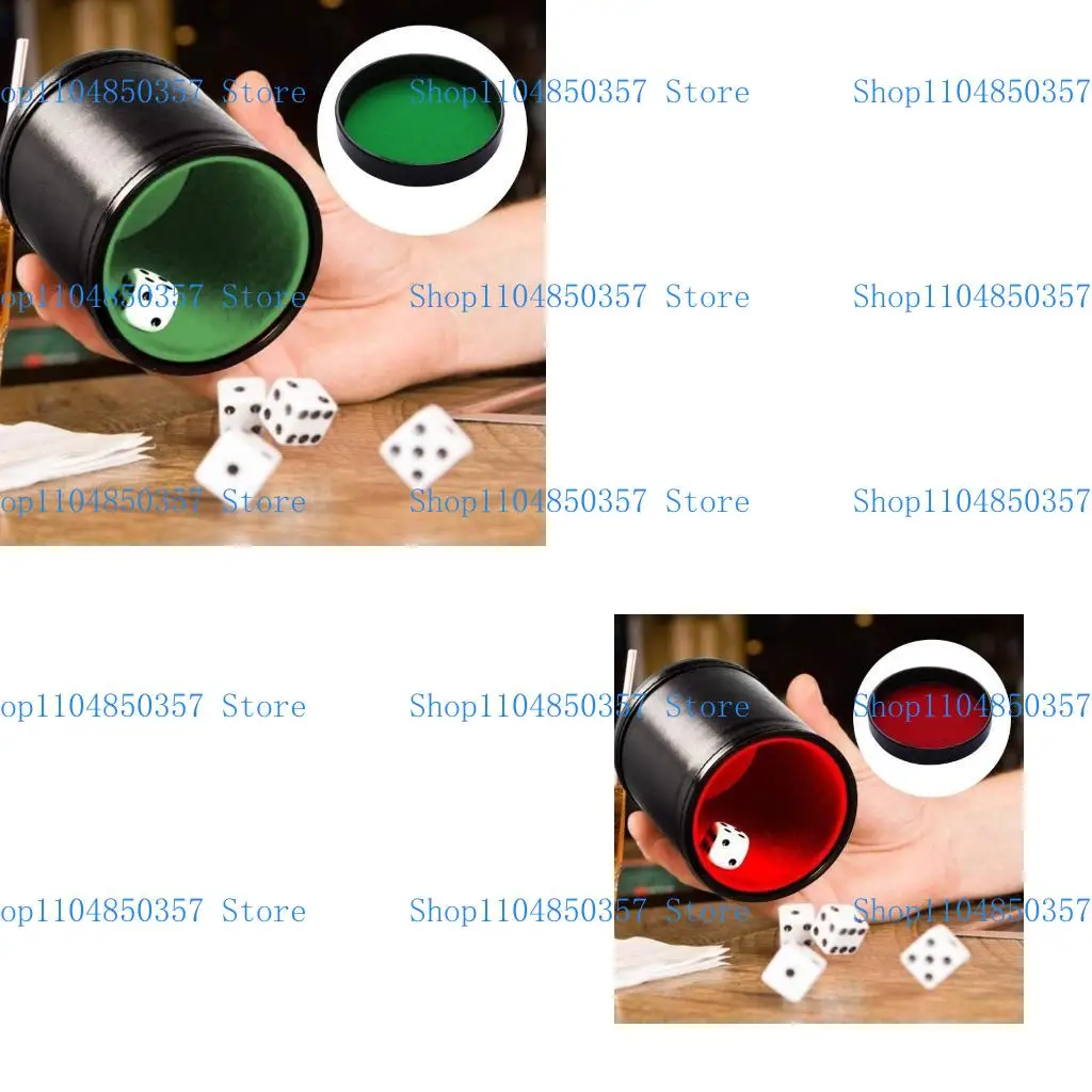 

5asd чашка для кубиков из искусственной кожи, тихий шейкер, чашка для бара, паба, поставка кубиков