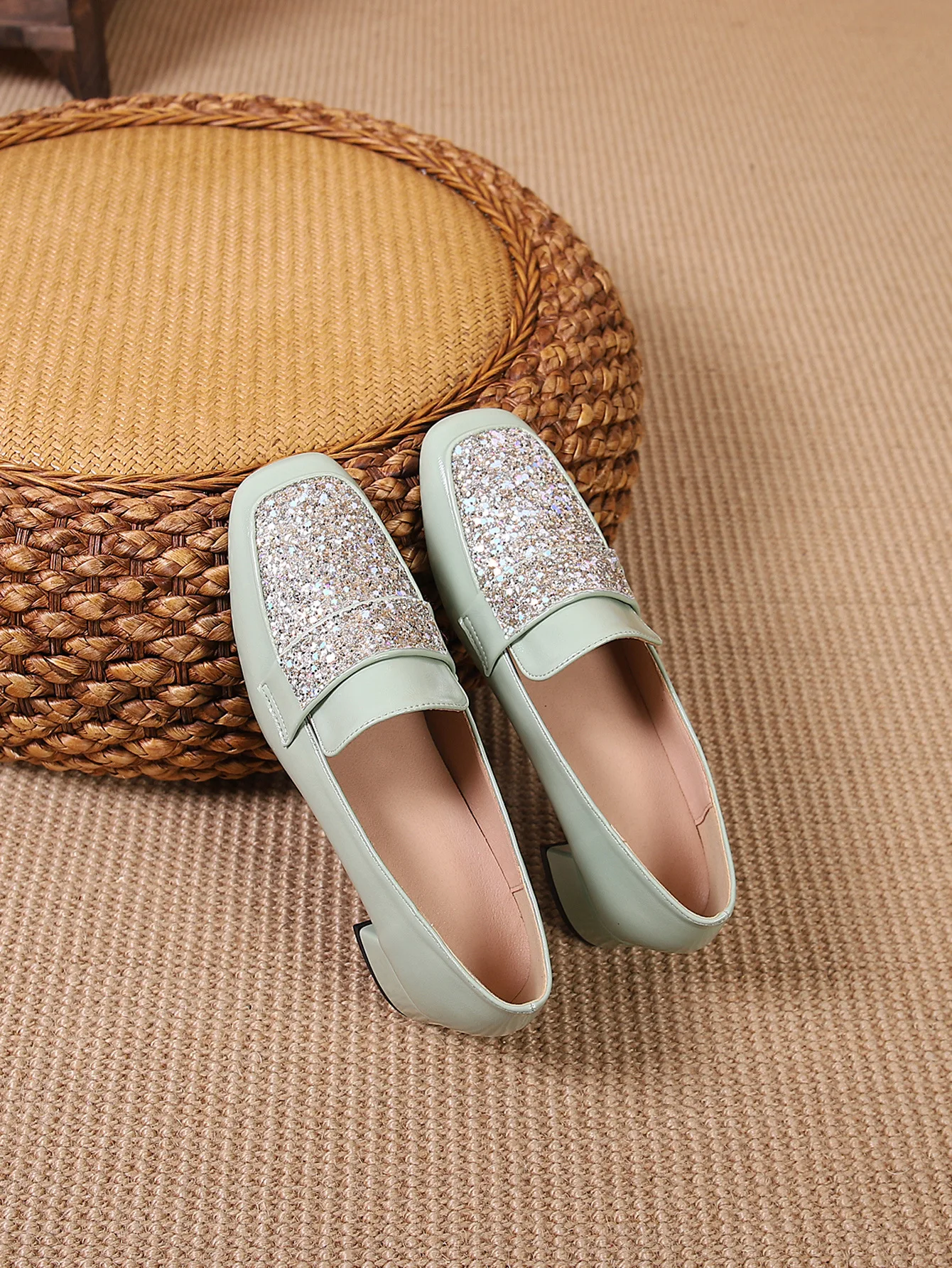 Shallow Mouth Casual Woman Shoe All-Match Modis Female Footwear Pointed Toe Moccasin 2023 Dress PU Fashion Basic Fretwork Solid