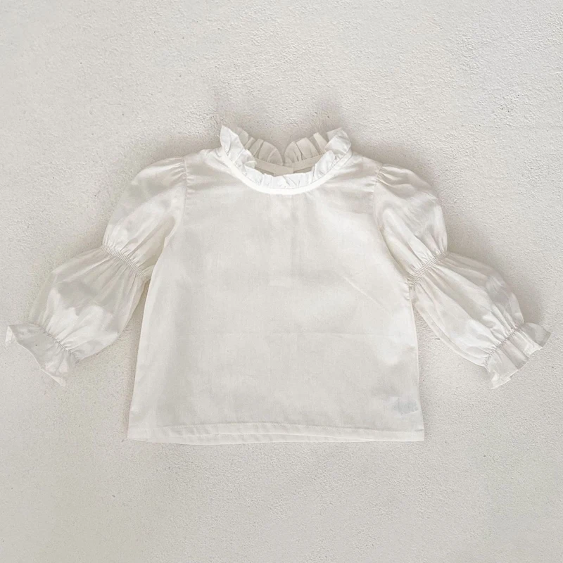 New autumn baby clothing, 0-5 year old female baby, fashionable and versatile lantern sleeve base coat