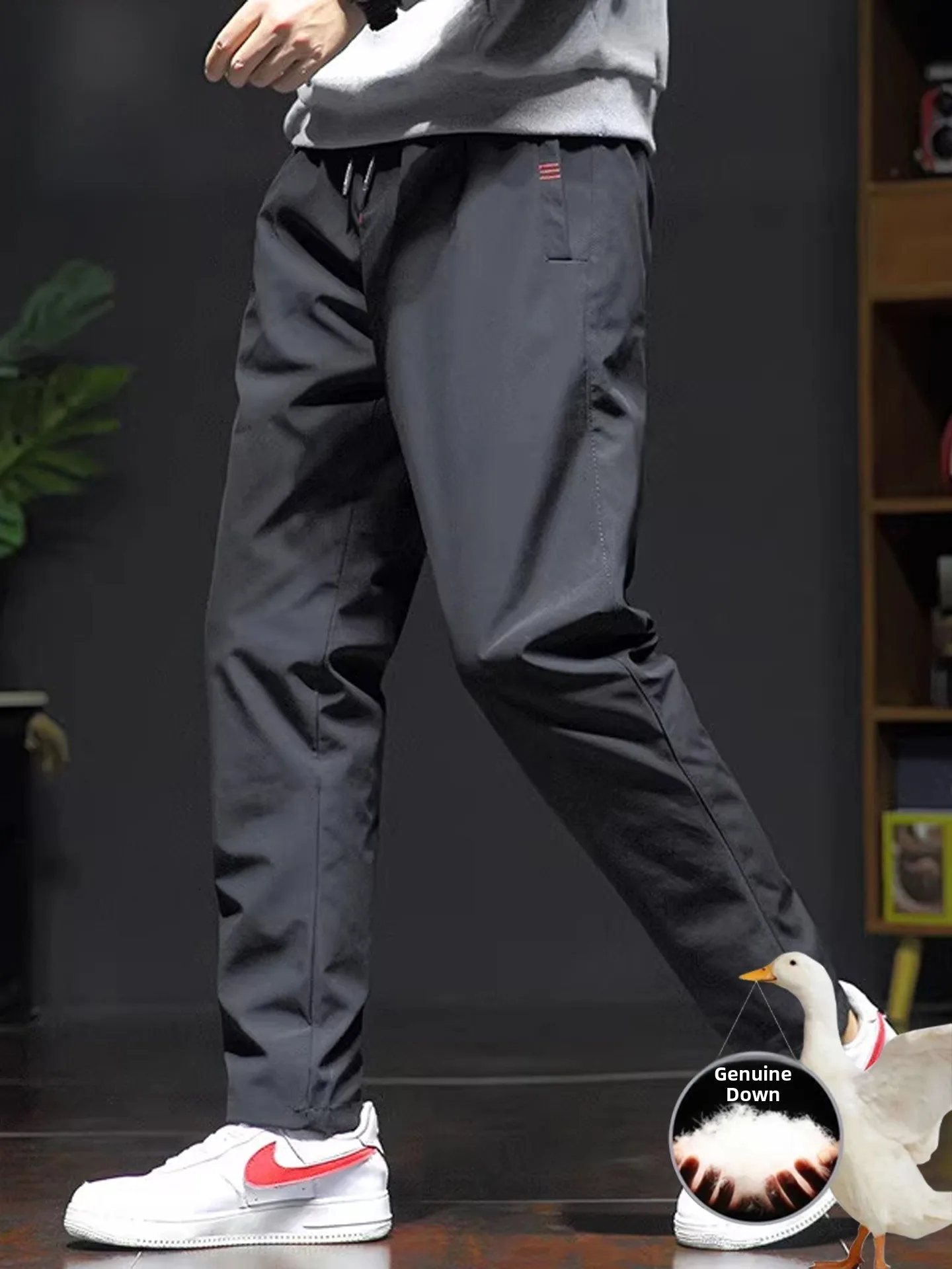 

TUCANO Men's Casual Pants Warm down Straight Leg Cotton Long Pants Detachable 2026 Autumn Winter New Sle Youth Faion