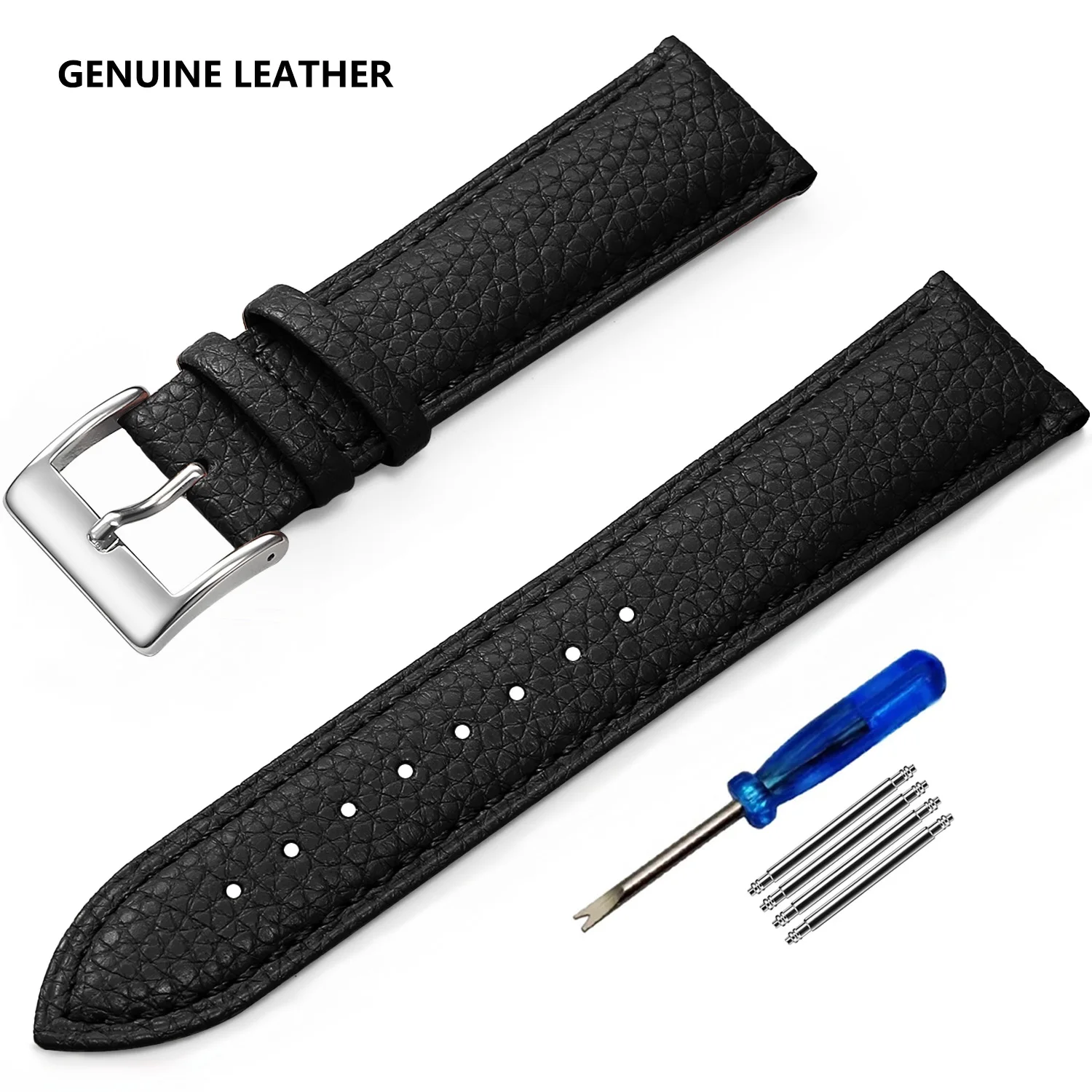 Genuine Leather Watch Band, Multiple Sizes