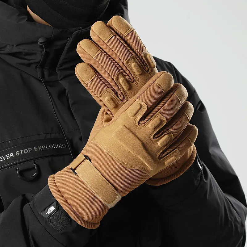 

New Men's Thermal Tactical Gloves Winter Soft Shell Touchscreen Motorcycle Riding Gloves Outdoor Cold Weather Fleece Lined​