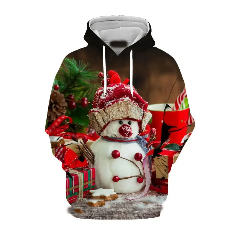 Christmas New Hoodies for Men Clothinig Winter Warm Hoodie Funny Kids Hooded Long Sleeve High-quality Pullovers Oversize Tops