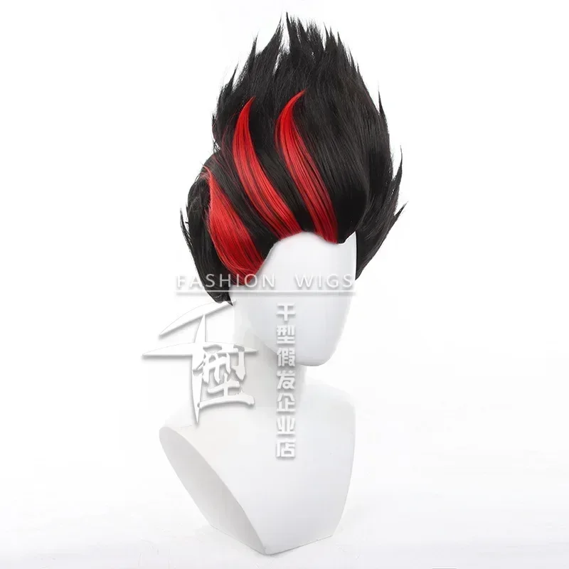 Barou Shouei Cos Wig Anime Blue Lock Cosplay Wig Costume Black Red Short Heat Resistant Synthetic Hair Party Halloween Wig