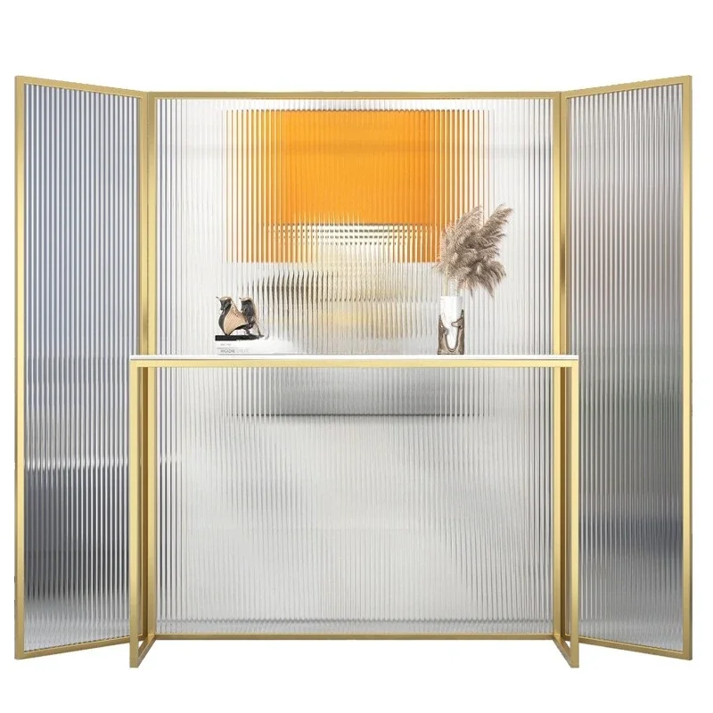 European partition glass screen living room bedroom small apartment barrier wrought iron