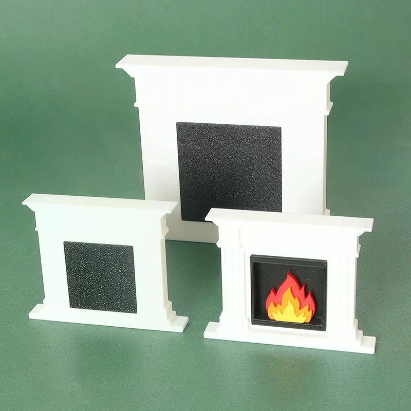 1/12 casa de muñecas en miniatura, calentador para sala de estar, chimenea, modelo, casa de muñecas, Mini decoración de escena navideña, accesorios para casa de muñecas