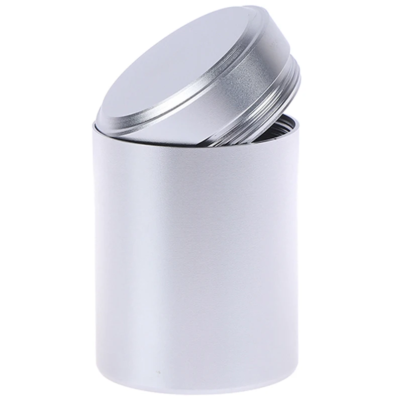 1x Silver Airtight Proof Container Aluminum Herb Stash Metal Sealed Can Tea Jar