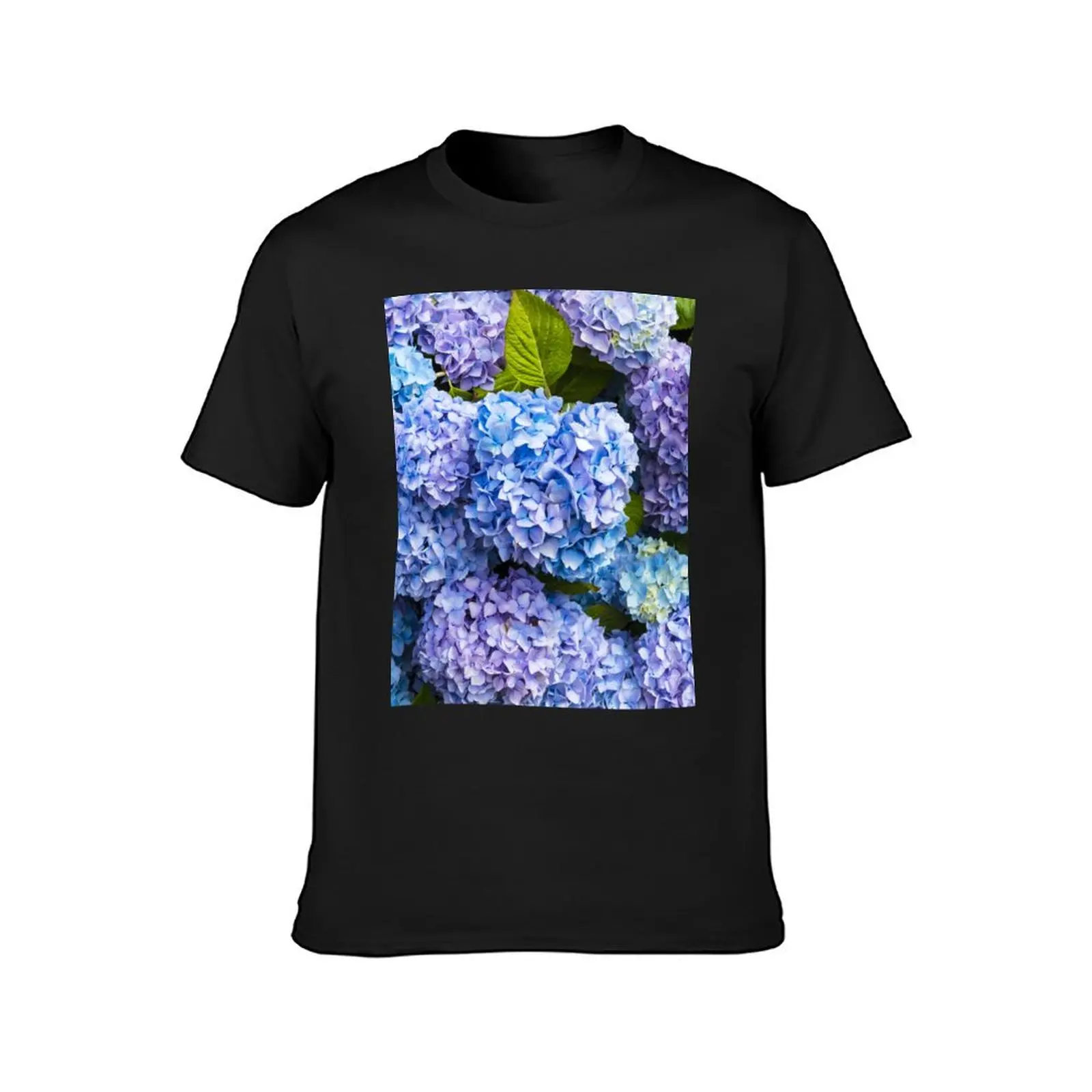 Beautiful Purple Hydrangea Flower Blossoms T-Shirt tees summer top plain men t shirts