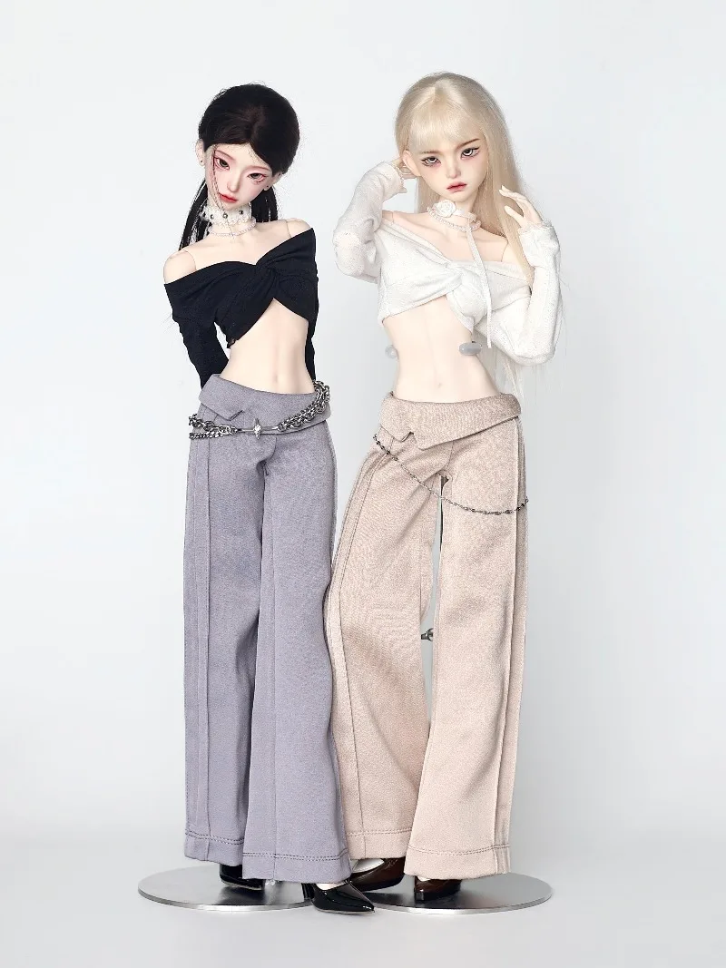 Low Waist Straight Pants BJD Doll Clothes 1/4 Scale Straight Trousers Ball Jointed Doll Replacement Outfit Doll Bottoms Slacks