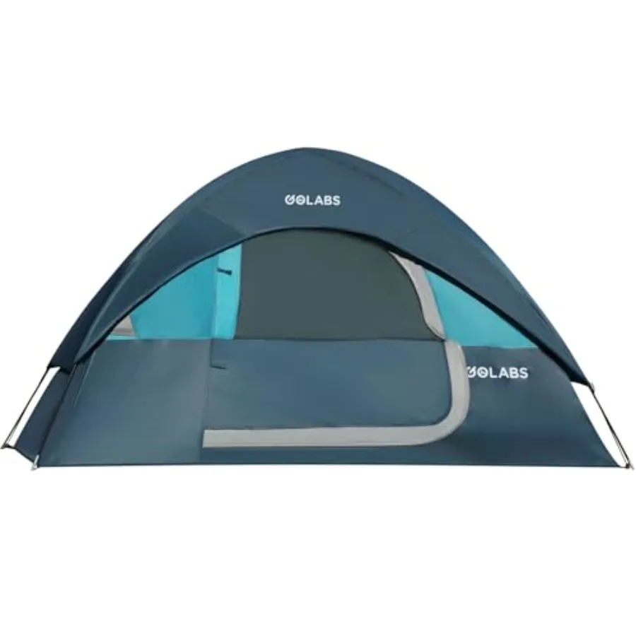 

2 Person Camping Tent, Easy Set Up in 3 Mins, PU1500mm Waterproof w/Mesh Top & Door with Ventilation, Lightweight 4.4lbs Portabl