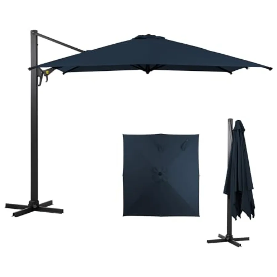 

Зонт для патио SUNVIVI OUTDOOR, прямоугольный, с металлическим каркасом, квадратный уличный зонт с ручкой и кнопкой для наклона