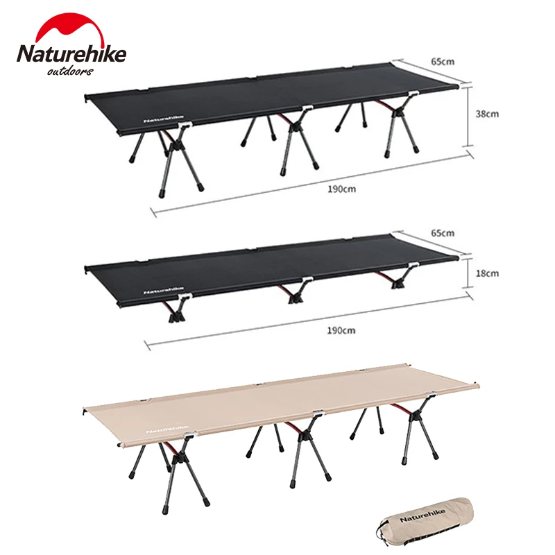 

Naturehike Folding Camp Bed Cot Field Bed for Outdoor Sleeping Tourist Detachable Lightweight Adjustable Load Bearing 150kg