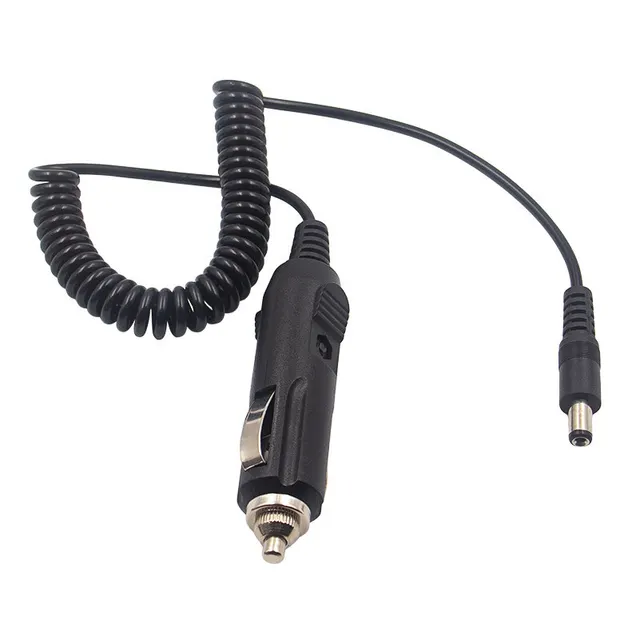 Nowa ładowarka samochodowa 12V 5A DC do zapalniczki samochodowej z bezpiecznikiem, uniwersalny zasilacz wtyczka DC 5,5x2,1mm kabel 1m