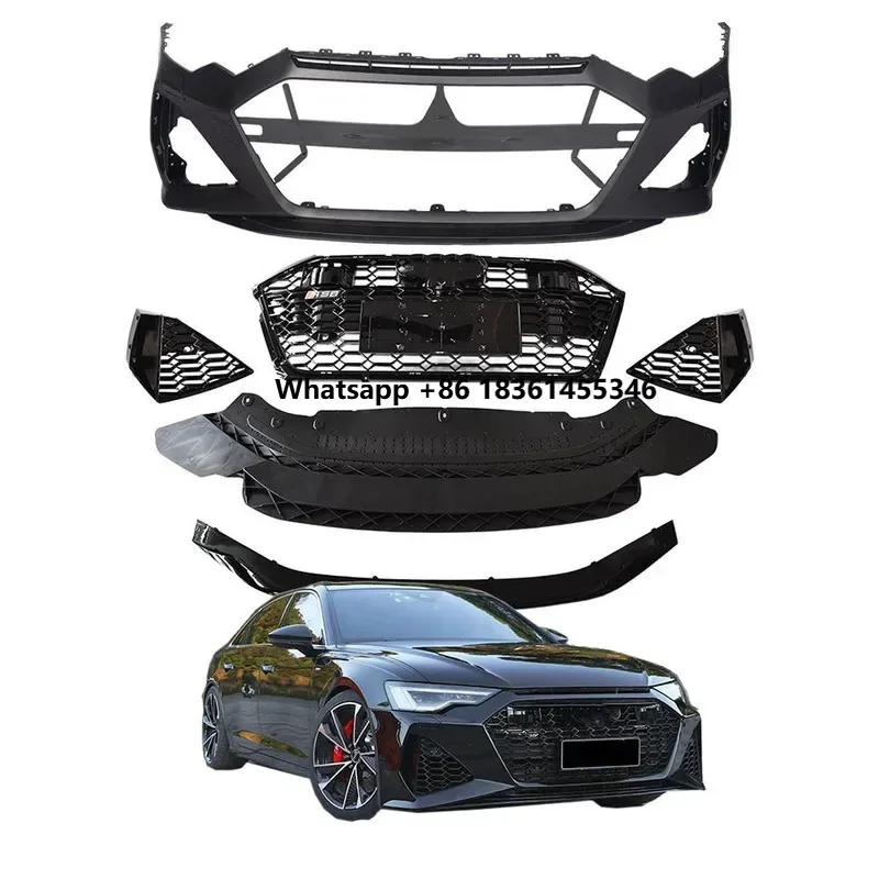 

Car Bodykit 2018 2019 2020 2021 A6 S6 C8 4K Front Bumper Facelift RS6 C8 Car Bumper A6 S6 C8 4K