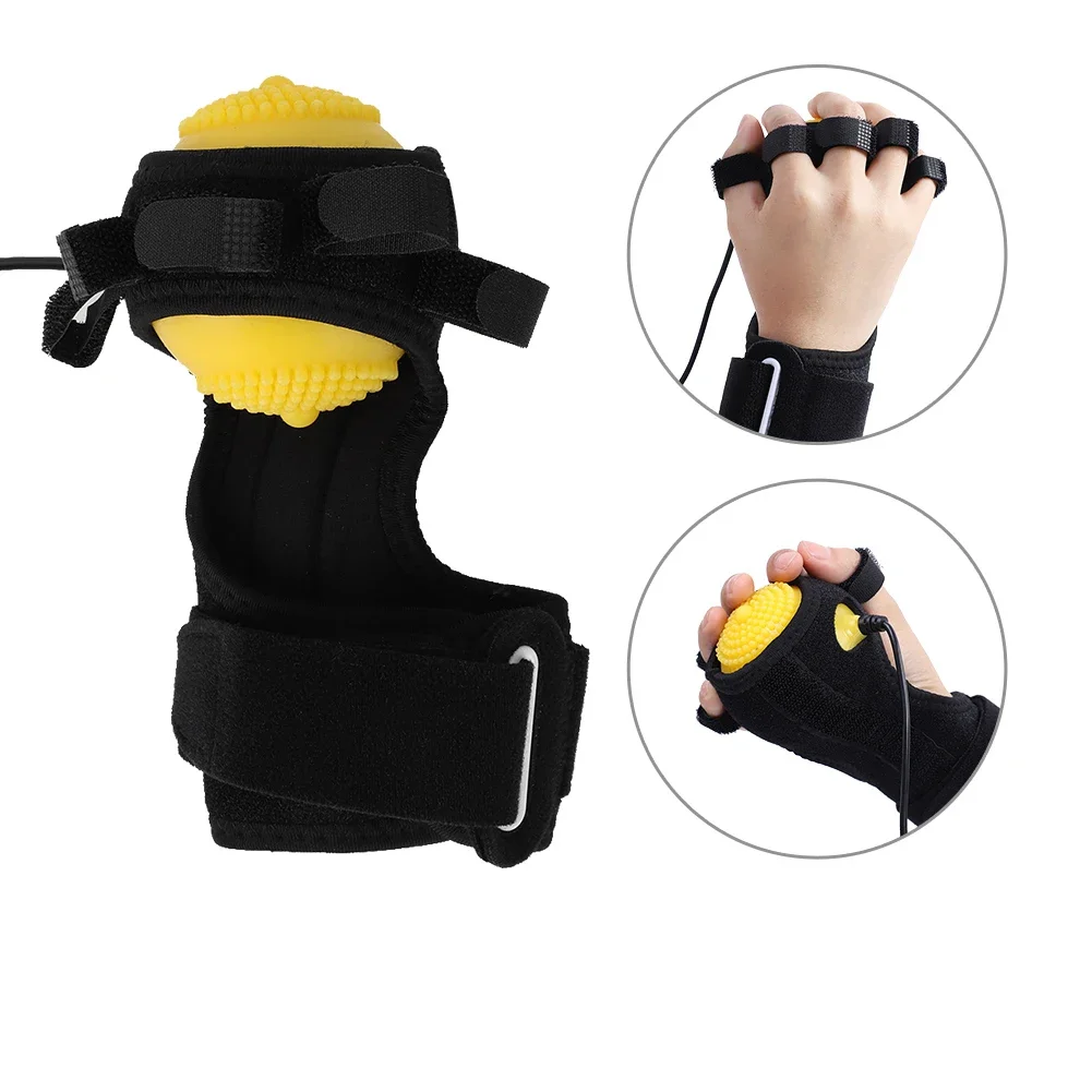 Electric Hand Massage Ball Infrared Therapy Hot Compress Stroke Hemiplegia Finger Rehabilitation Recovery Training Machine