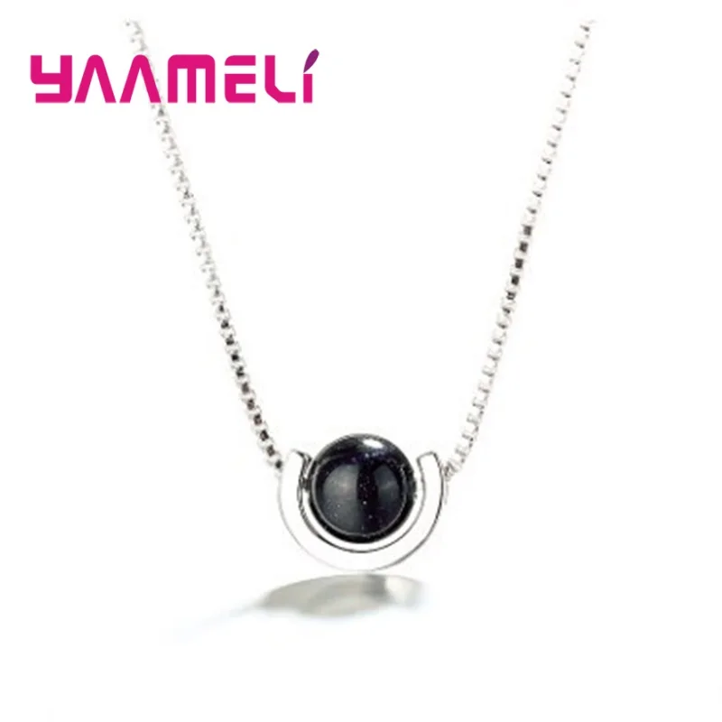 Nice 925 Sterling Silver Chains Natural Strawberry Quartz Pendants Necklace Collar Luxury Gift for Women Girls Christmas Gift