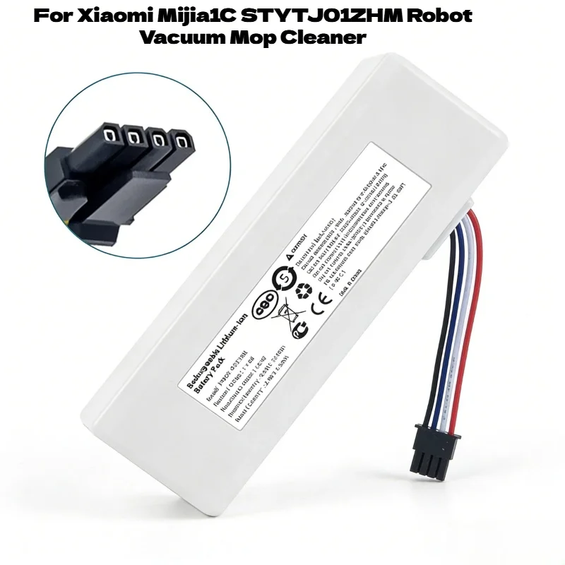 

High Capacity 12800mAh Replacement BatteryP1904-4S2P-MM for Xiaomi Mijia1C STYTJ01ZHM Robot Vacuum Mop Cleaner Durable Accessory