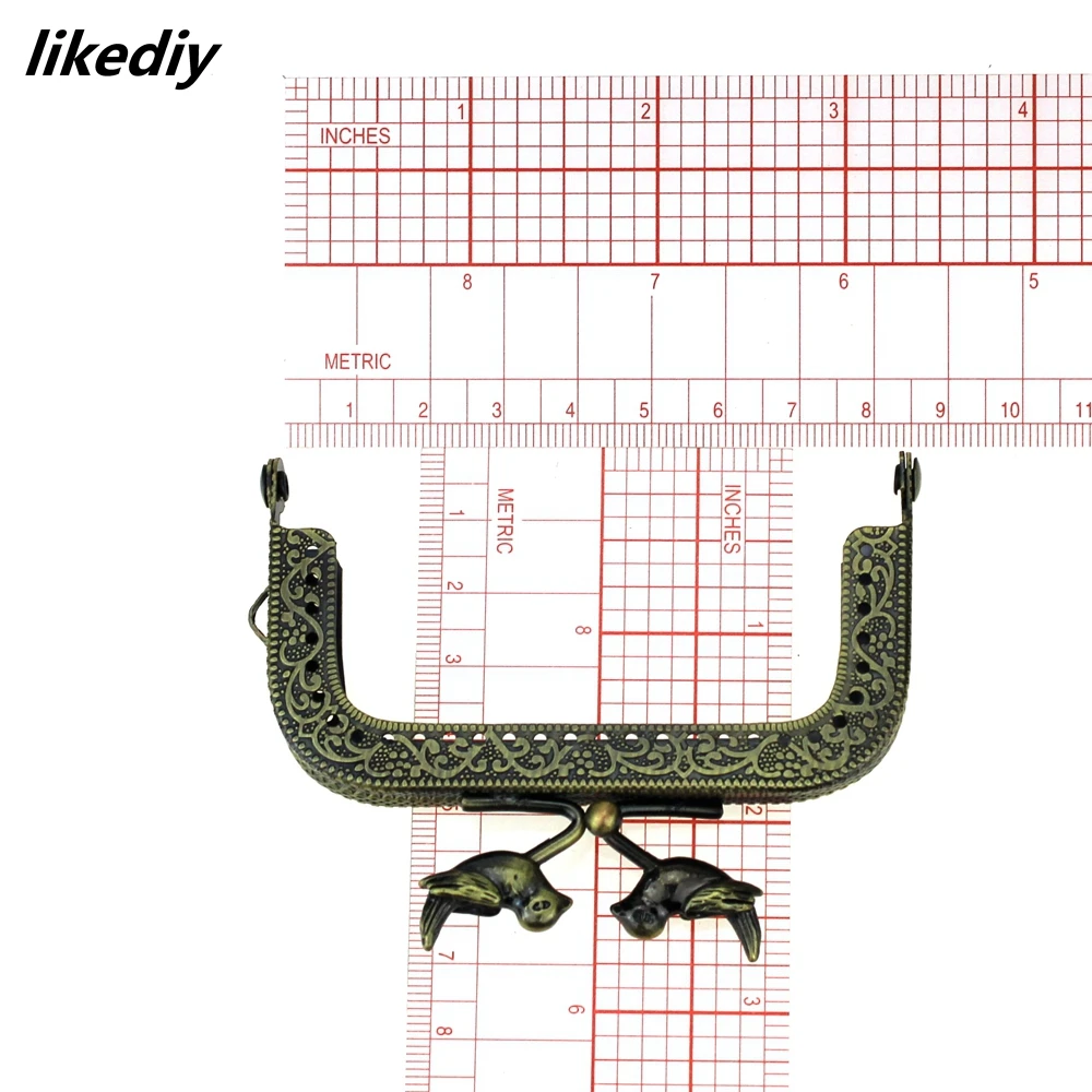 10 Pcs/Lot  Arc Or Semicircle Or Square Bird Bead Antique Bronze Metal Purse Frame Kiss Clasp DIY Bag Accessory
