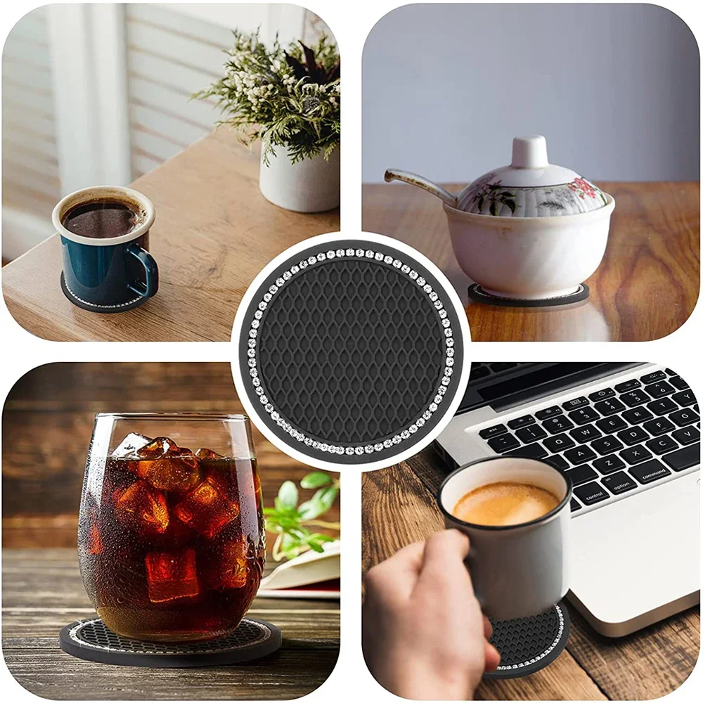 Anti-derrapante Silica Gel Coaster Car, Water Cup Bottle Holder, Pad Mat, Impermeável, Decoração de Interiores, Car Styling Acessórios