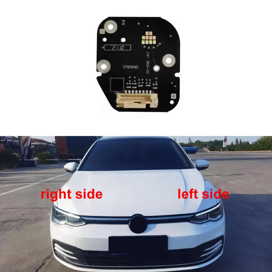 For Volkswagen VW Golf 8 2021-2023 LED DRL Daytime Running Light Turn Signal Lamp Source Module Headlight Replacement