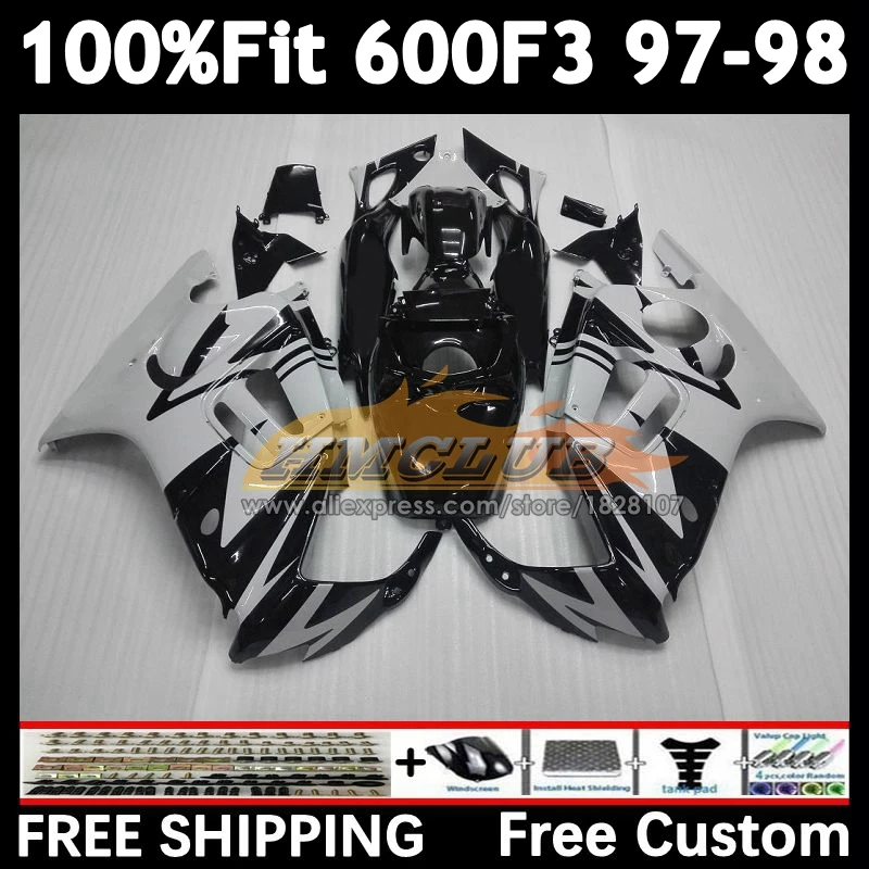 Injection Body +Tank For HONDA CBR600 F3 new grey CBR 600F3 600 F3 FS 57No.57 CBR600FS CBR600F3 97 98 1997 1998 OEM Fairing