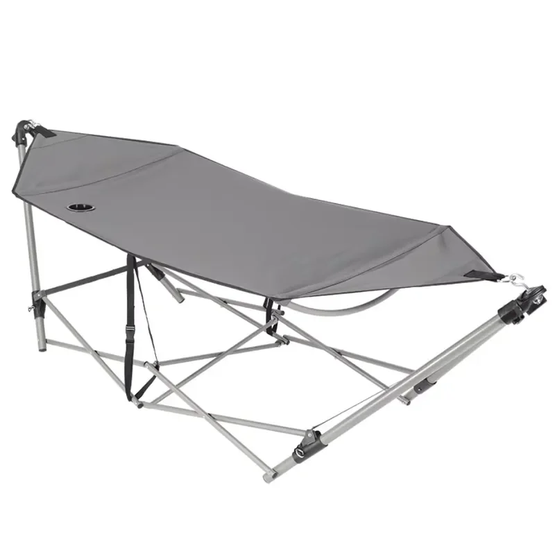 Custom Outdoor Camping Hammock Foldable Portable with Stand Lightweight Durable for Travel Garden Backyard Relaxation