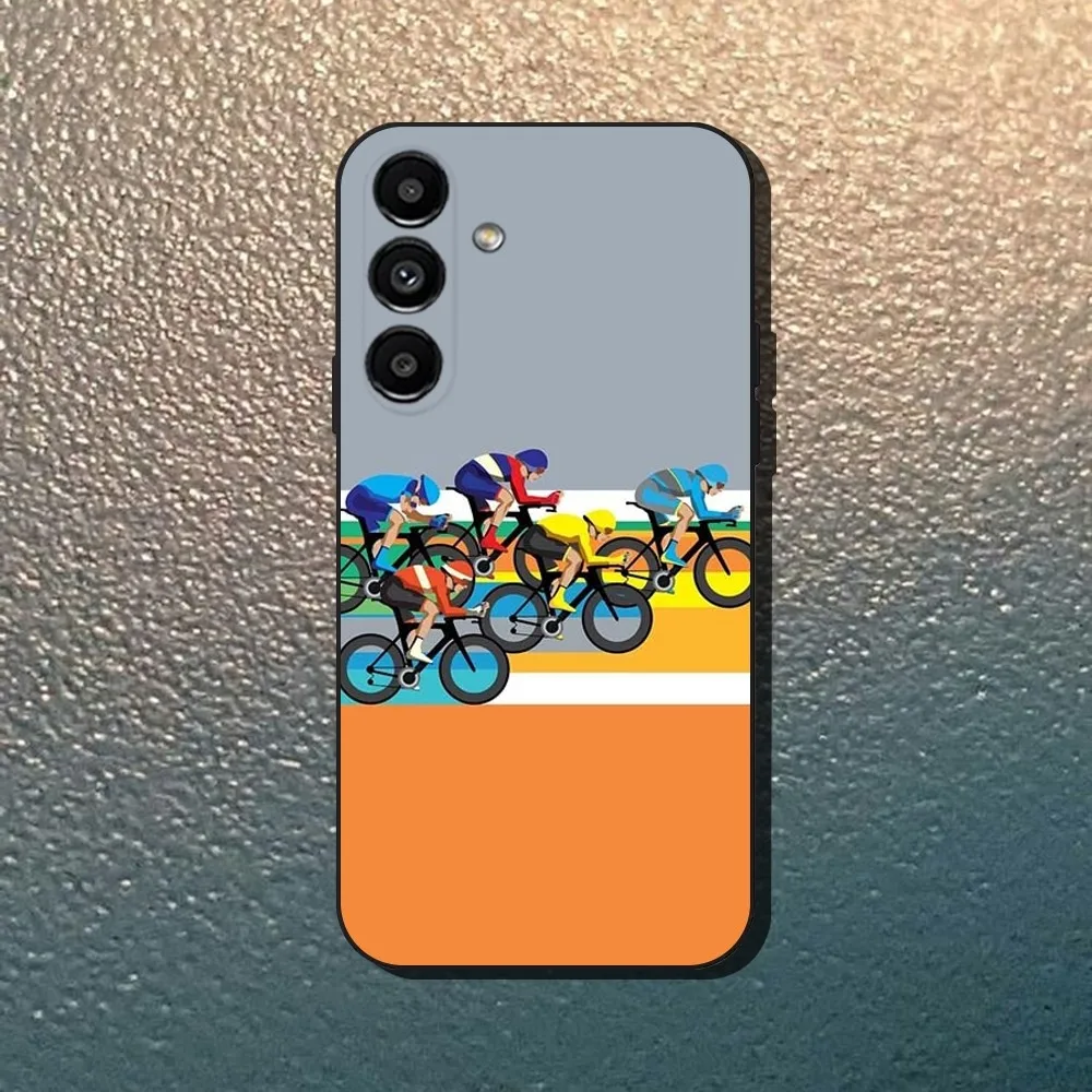 삼성 갤럭시 A13,A21s,A22,A31,A32,A52,A53,A71,A80,소프트 블랙 쉘용 투르 드 프랑스 자전거 전화 케이스