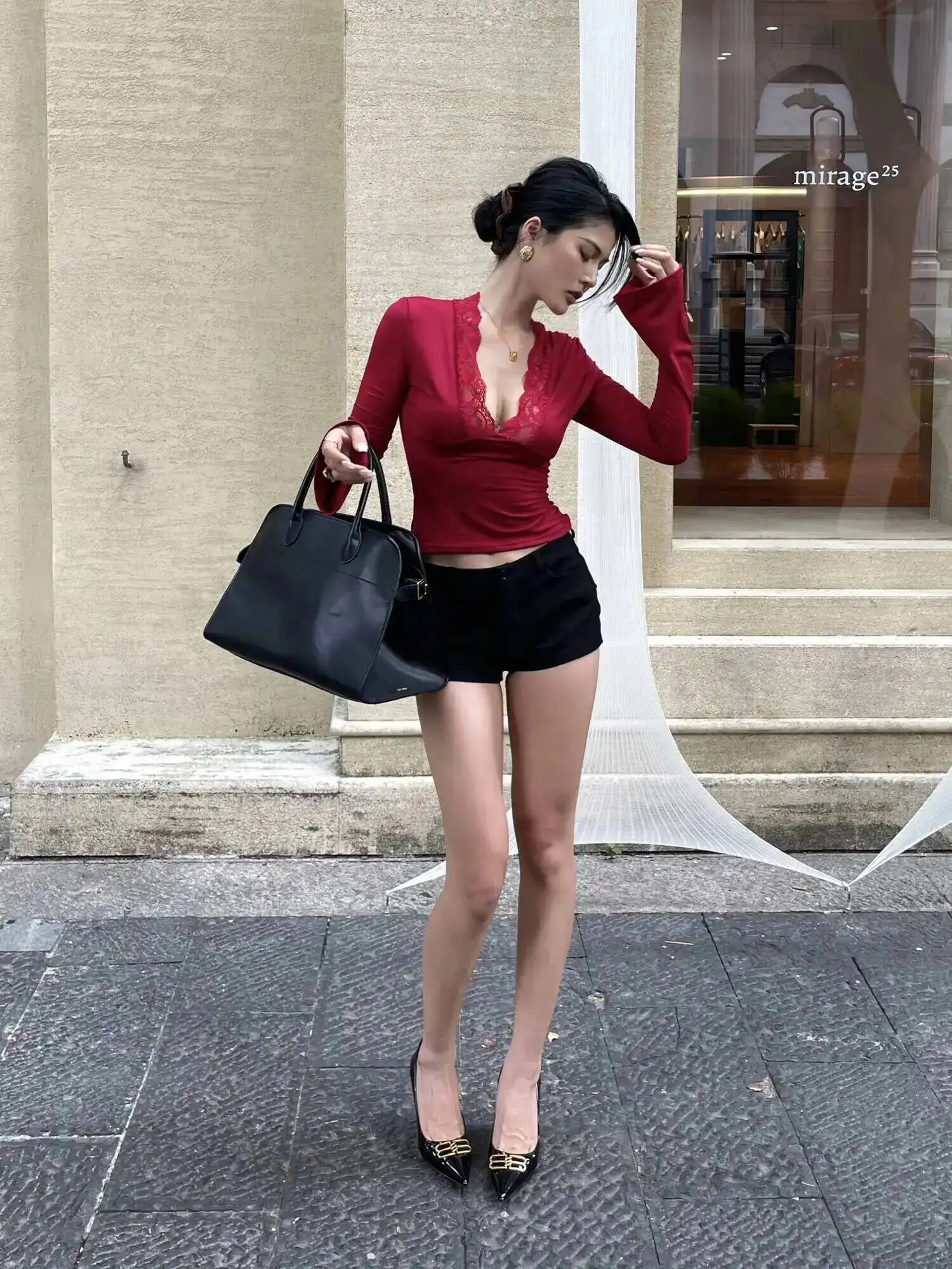 Hot Girl Casual Shorts For Women 2025 Autumn New Style Sexy Low Waist Slimming Lifting Hips Ultra Shorts Sexy Women LHJ7