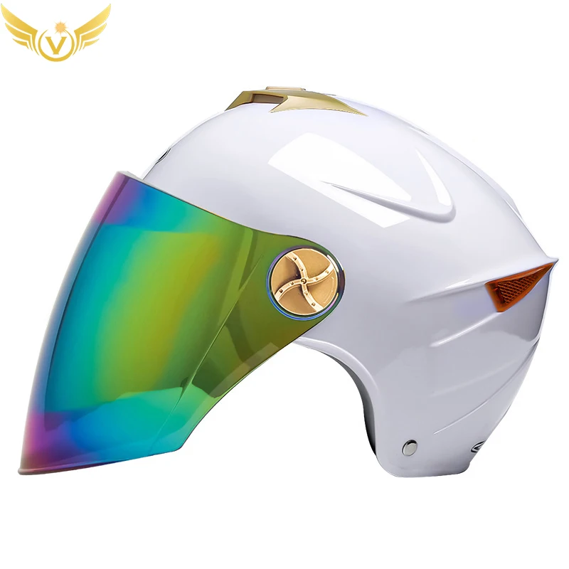 

Color Lens Visor Electric Scooter Helmet for Heights Enduro Motorcycle Adjustable Adults Moped Reflective Micro Equipment Woman