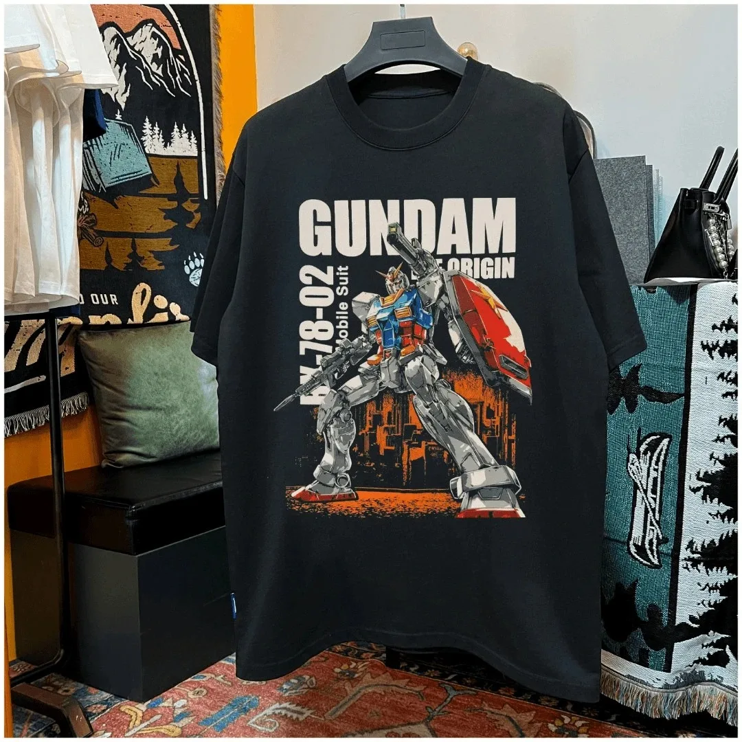 Neuestes Mobile Suit Gundam Joint T-Shirt für Herren und Damen, Sommer-Kurzarmshirt mit Rundhalsausschnitt im Hip-Hop-Stil, Herrenbekleidung