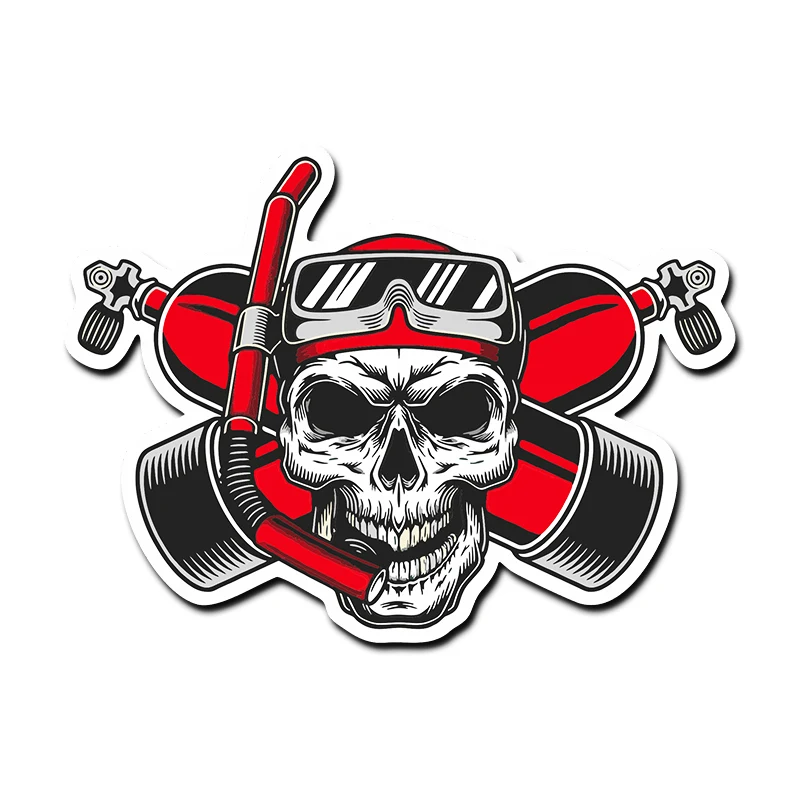 Diver Vinyl Decal Skuba Flag Diver Sticker Cut Out Car and Motorcycle Bumpers Truck Ship Vinyl Waterproof Decal