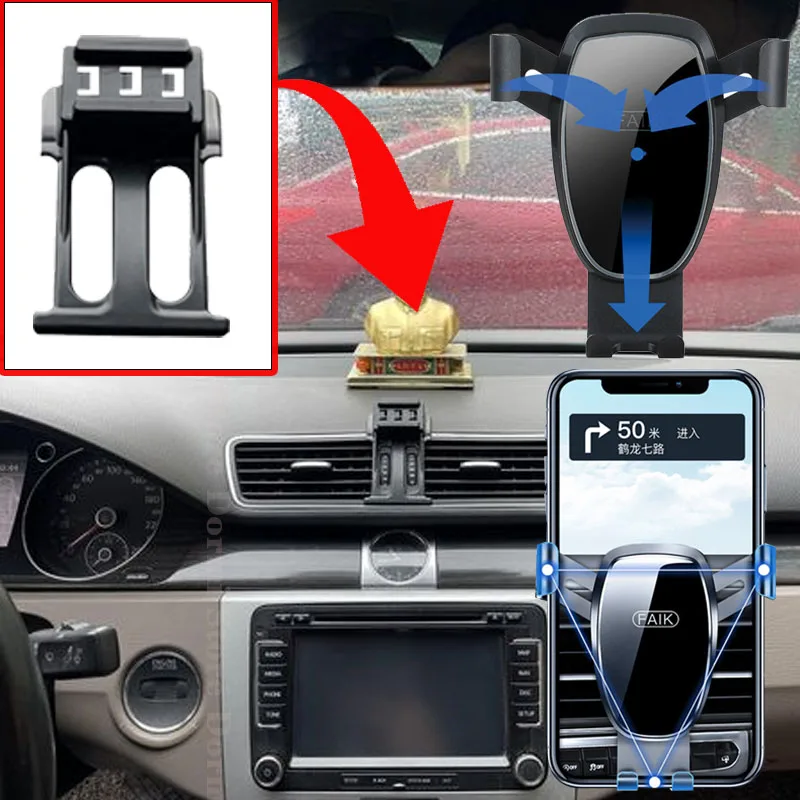 Auto Mobile Cell Stand for Volkswagen VW Passat B7 B6 R36 2006~2015 Car Mount Air Vent Phone Bracket Gravity Holder Accessories