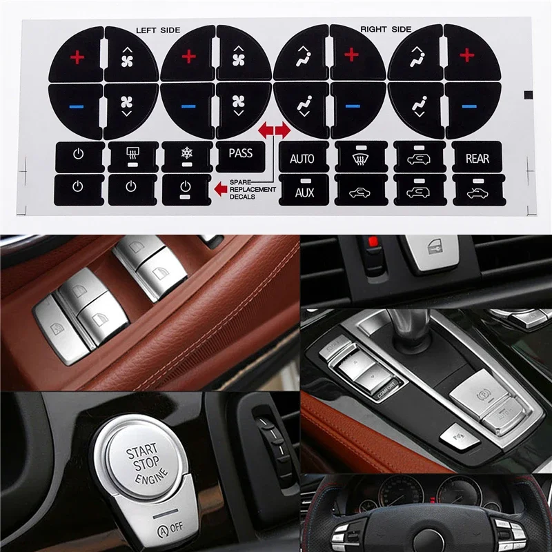 For GMC Buick Traverse Suburban Avalanche Chevy Car Air Condition AC Climate Control Button Repair Stickers Decoration Decals