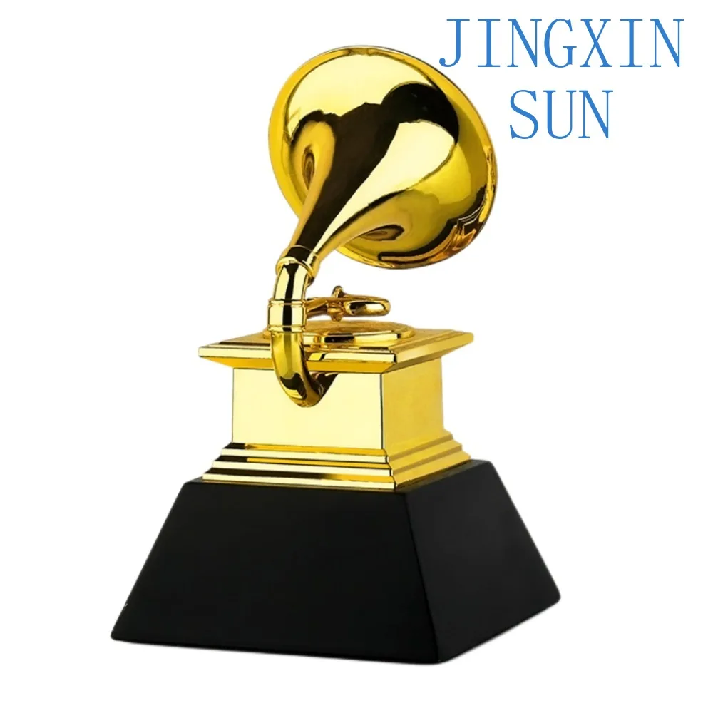 22CM Metal Grammy Awards Stunning Champions Trophy  Wooden Base Grammy Trophy with Gift Box