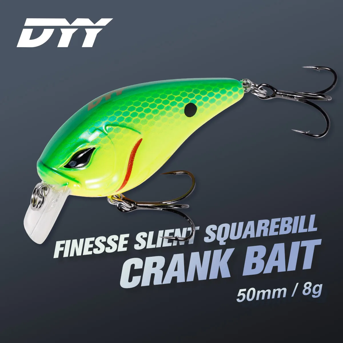 

DYY 50mm 8g Squarebill Crankbaits Minnow Fishing Lure Floating Wobblers Artificial Hard Bait for Bass Pike Trout Fishing Lures