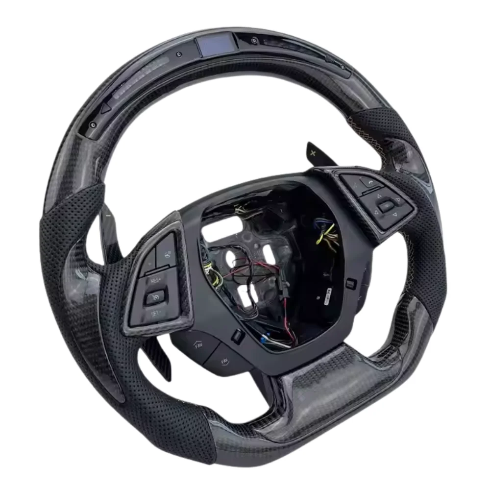 ZY Ultra Premium Custom LED Carbon Fiber Steering Wheel for Chevrolet Camaro 2021 Sports Car