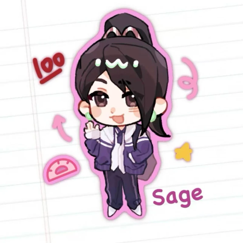 Spiel VALORANT Sage Yoru Phoenix Iso Cosplay Figur Stehen Kawaii Acryl Stehende Platte Ornament Zubehör Dekoration Requisiten