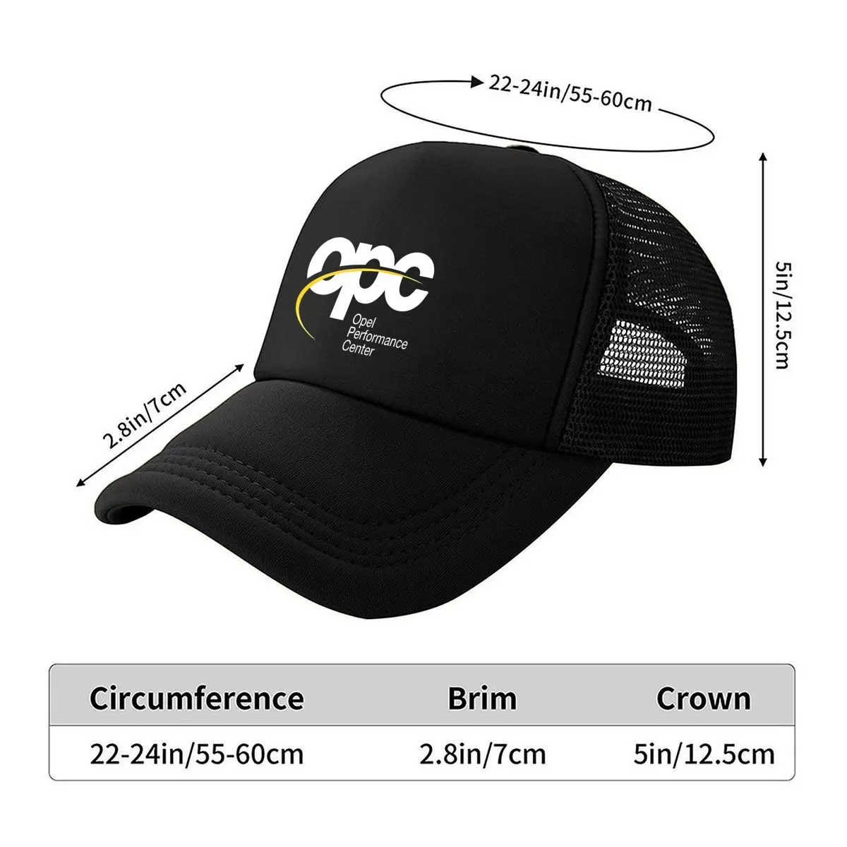 “Opel Performance Automotive, Tuning Art Design” Mesh Baseball Cap